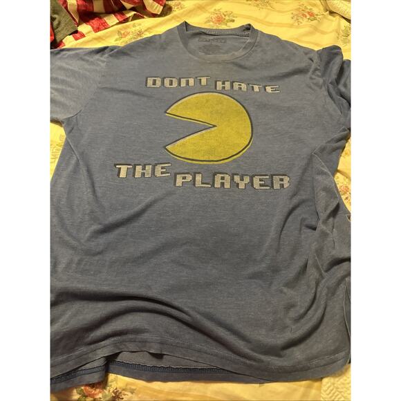 Pac Man Don’t Hate The Player Tshirt Size Large Retro Look - Picture 1 of 6